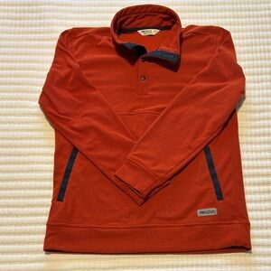 Outdoor Research Vibrant Orange Casual 1/4 Button Down Sweater